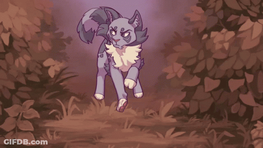 Warrior Cats Jumping In The Forest GIF