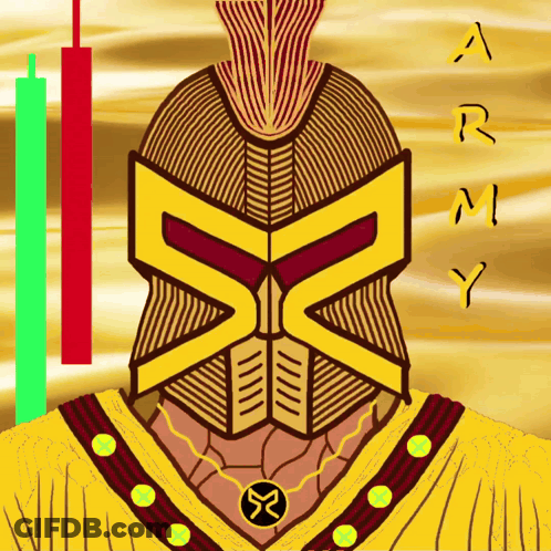 Warrior Drawing With Army Text GIF