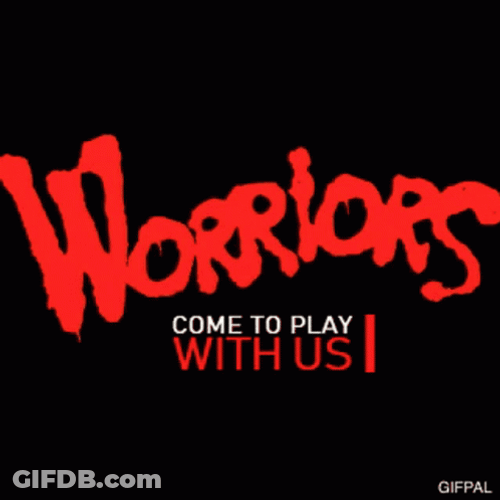 Warriors Come Out And Play Flashing Moving Design GIF
