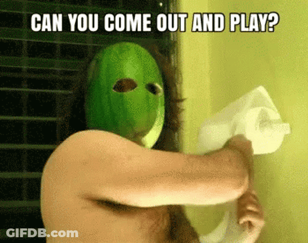 Warriors Come Out And Play Watermelon Head GIF