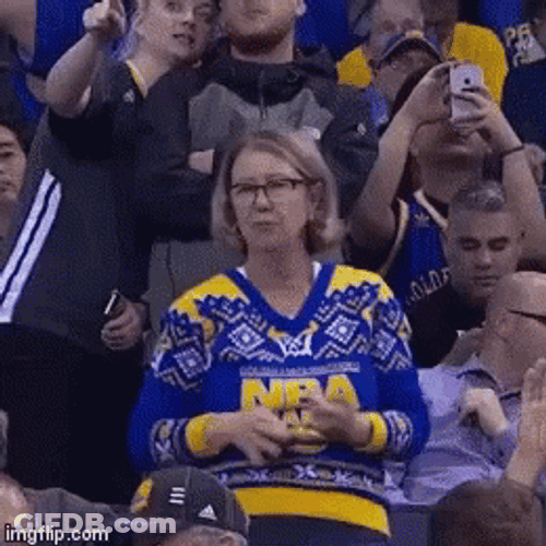 Warriors Fan Old Lady Cowboy Dance GIF