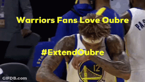 Warriors Fans Love Oubre #Extendoubre With A Basketball Player Covering His Face GIF
