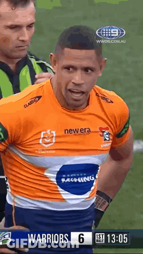 Warriors Player Helped By Referee GIF