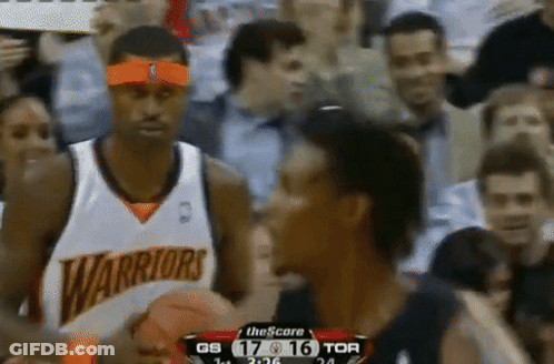 Warriors Player Holding Basketball GIF
