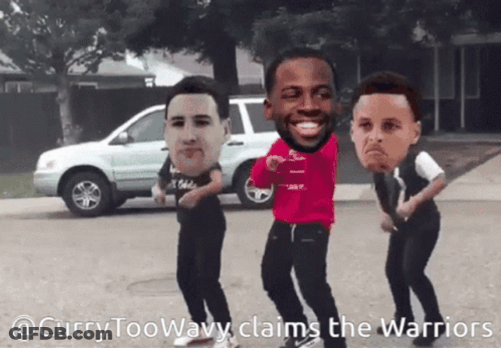 Warriors Players Stephen Curry Dancing Bubble Head GIF