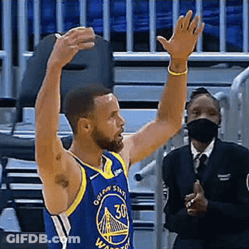 Warriors Stephen Curry Victory Stance GIF