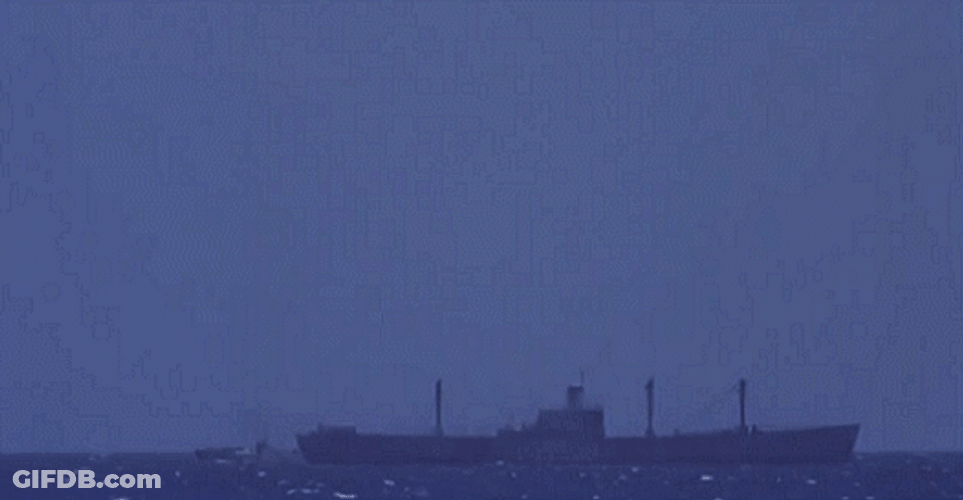 Warship Atomic Bomb Explosion GIF