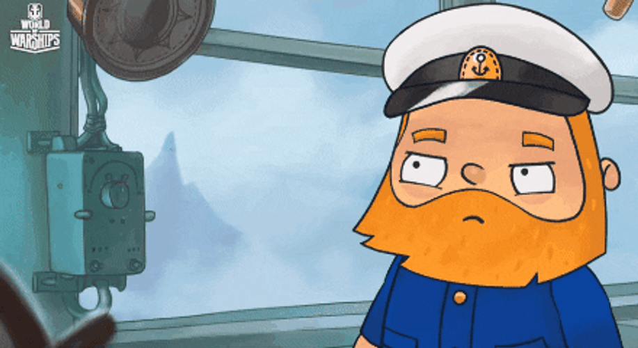 Warship Captain Panic GIF