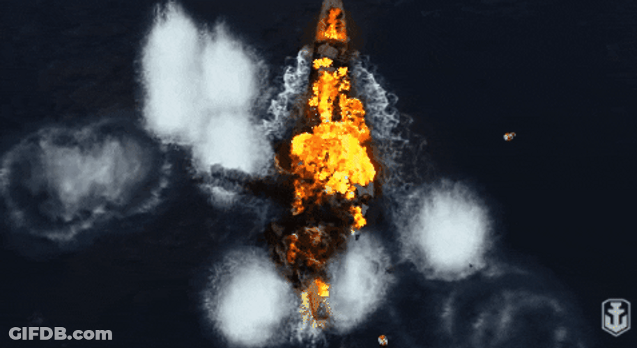 Warship Exploding GIF