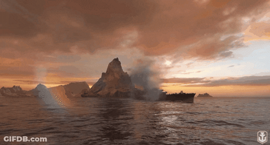 Warship Firing Artillery GIF