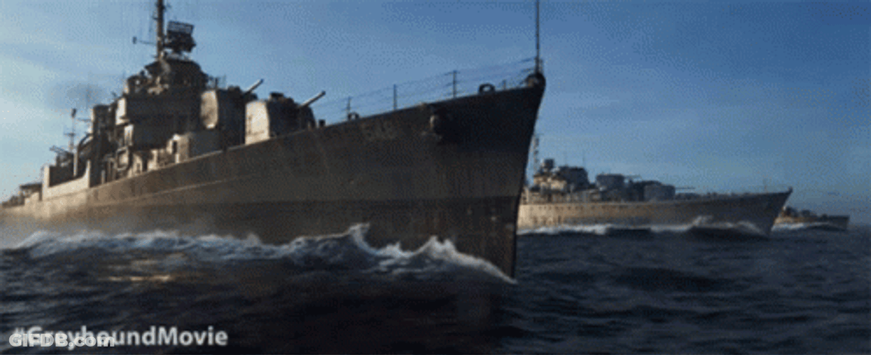 Warship Fleet From Greyhound GIF