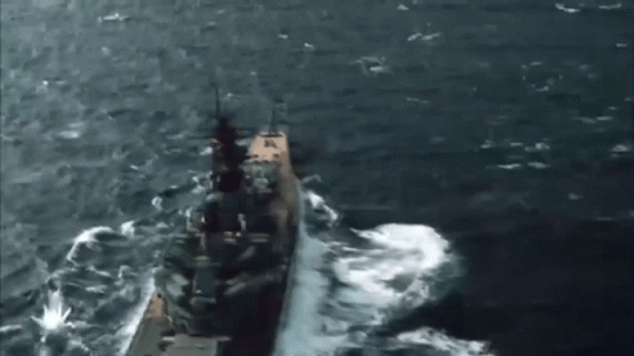 Warship Shark Attack GIF