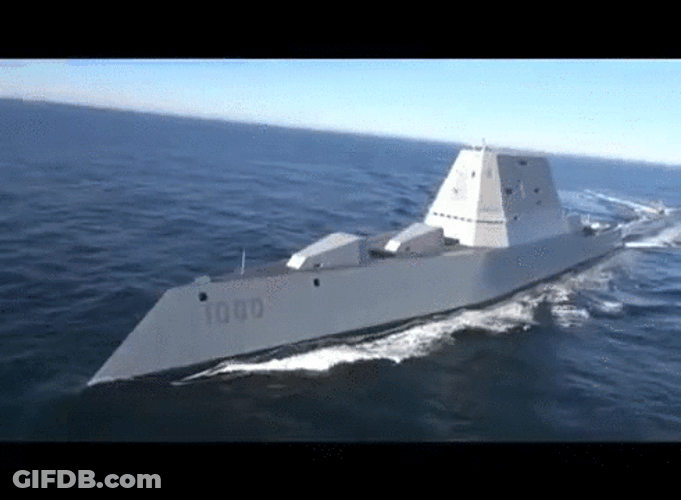 Warship USS Zumwalt GIF