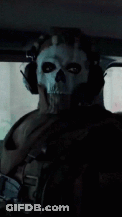 Warzone Ghost Staring GIF
