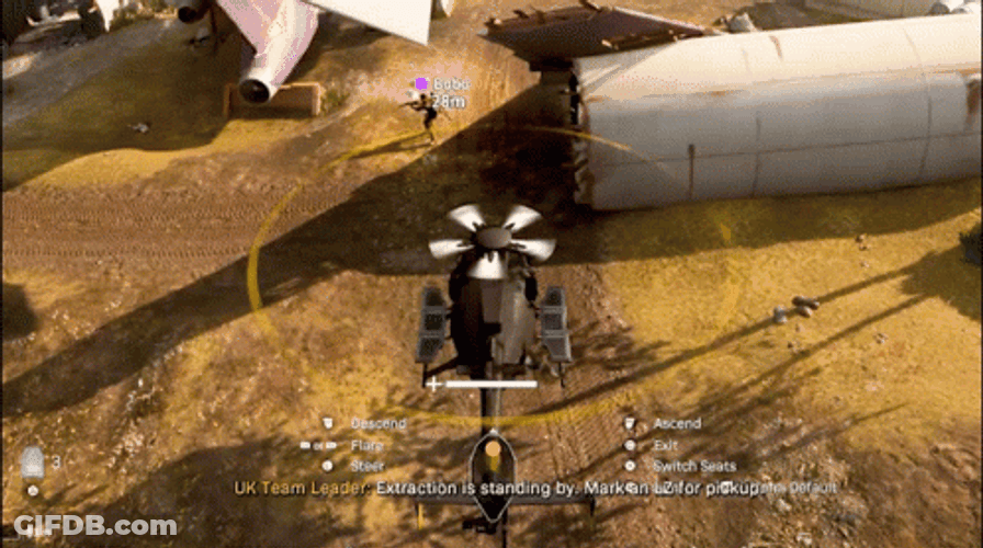 Warzone Helicopter Scene GIF