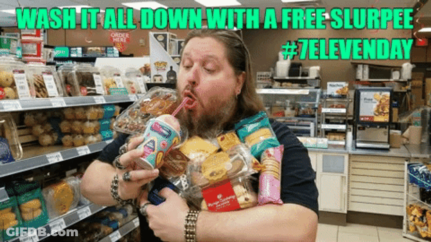 Wash All Down With Free Slurpee GIF