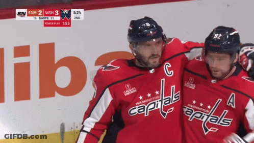 Washington Capitals Players Hugging GIF
