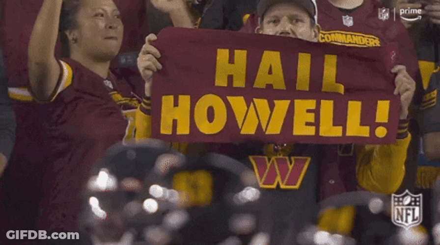 Washington Commanders Banner Hail Howell GIF