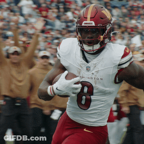 Washington Commanders Brian Robinson Jr Runs Hold Ball GIF