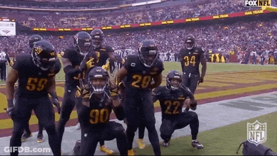 Washington Commanders Group Poses GIF