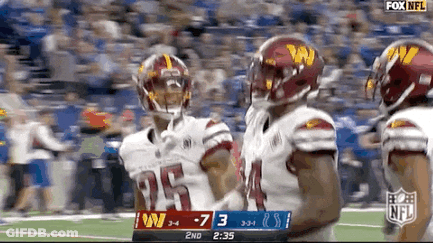 Washington Commanders Jumps 3 Players GIF