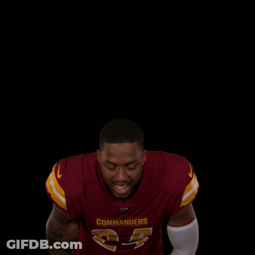 Washington Commanders Player 24 Raises Arms GIF