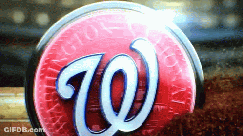 Washington Nationals Logo On Red Circle GIF