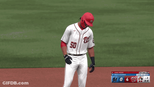 Washington Nationals Player Number 50 GIF