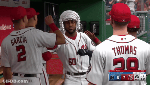 Washington Nationals Player Number 50 GIF
