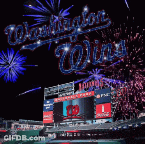 Washington Nationals Stadium Fireworks GIF