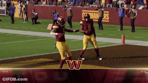 Washington Redskins Players High Five GIF