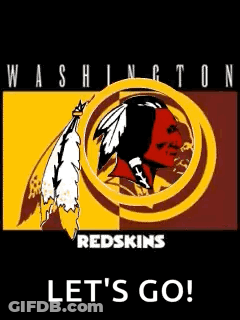 Washington Redskins Poster With Native American GIF