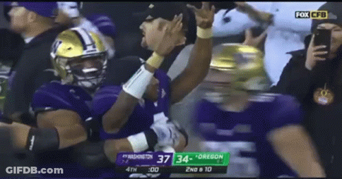 Washington Vs Oregon Football 37-34 GIF