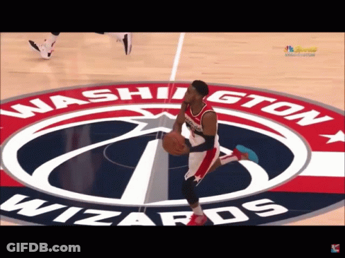 Washington Wizards Dribbling Ball GIF