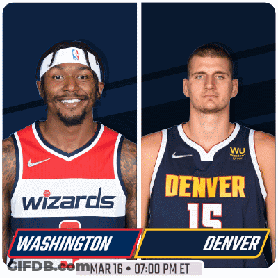 Washington Wizards Vs Denver Nuggets Poster GIF
