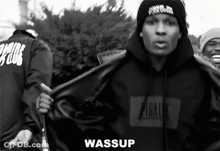 Wassup Asap Rocky Walking Backwards GIF