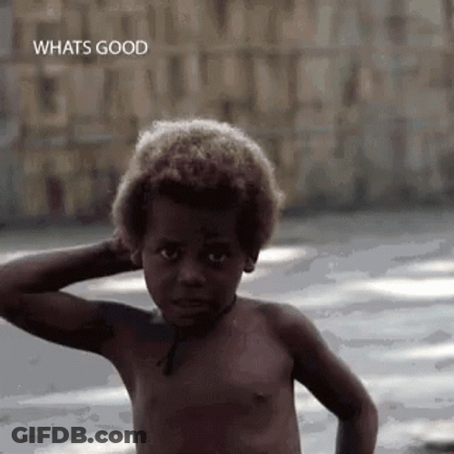 Wassup Cute Kid Asking What's Good Meme GIF