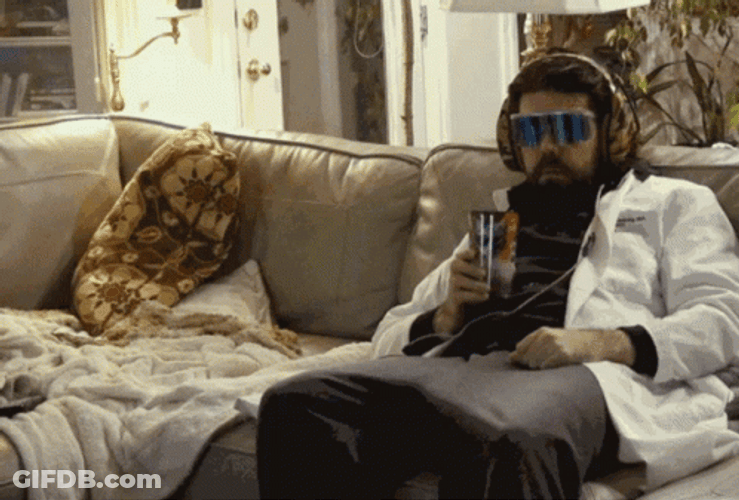 Wassup Relaxing In Couch GIF