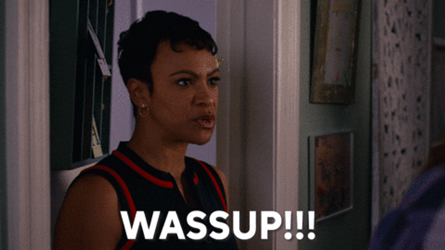 Wassup Sarcastic Greeting Head Shake GIF