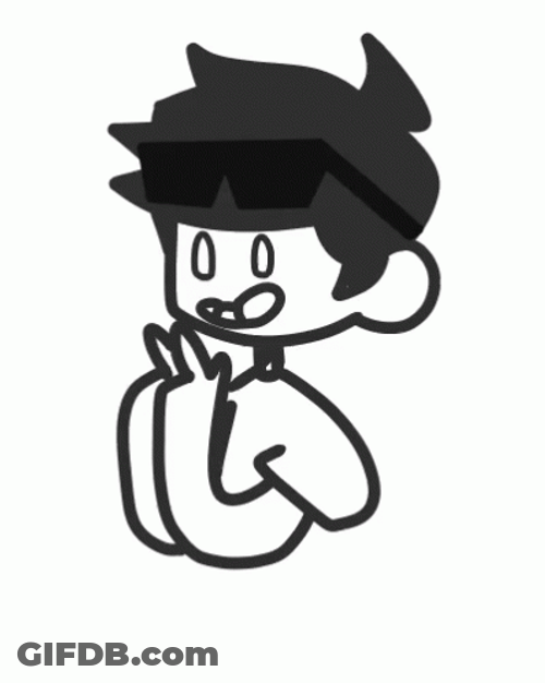 Wassup Stickman Pointing Fingers Animated Sketch GIF