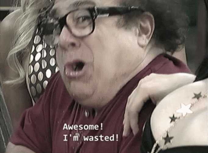 Wasted Awesome Frank Reynolds GIF