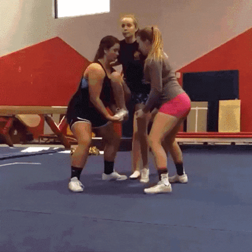 Wasted Failed Cheer Stunt GIF
