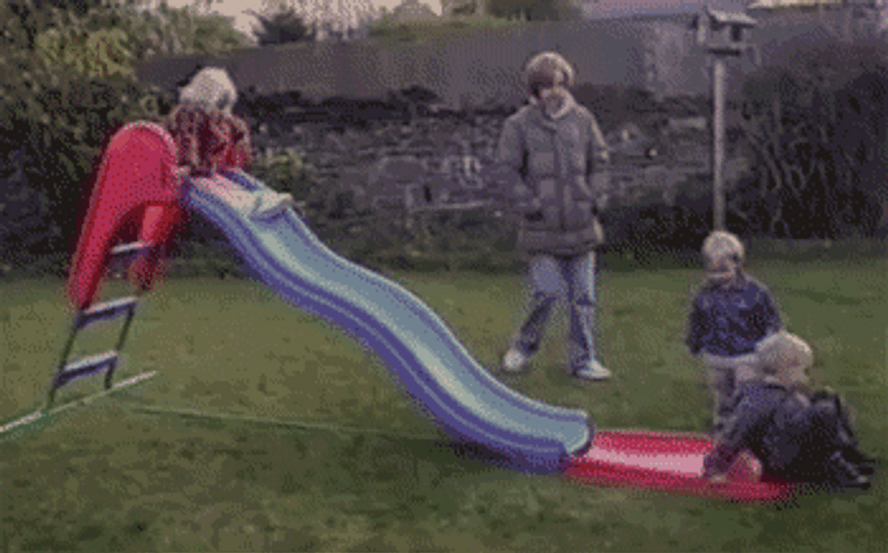Wasted Kid Slide Fall GIF