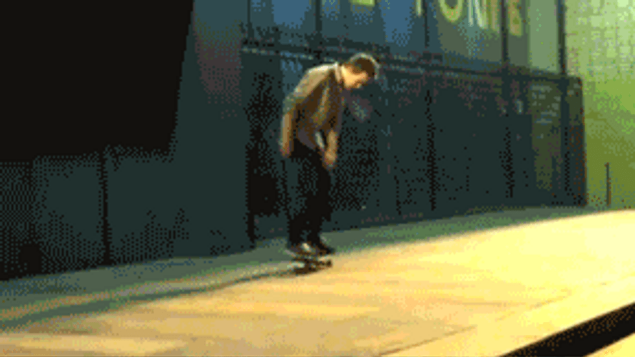Wasted Skateboard Fail GIF