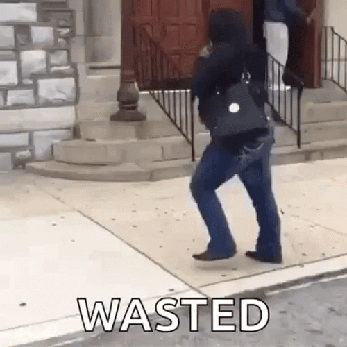 Wasted Woman Sidewalk Fall GIF