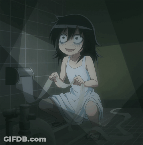 Watamote Mental Breakdown Staring GIF