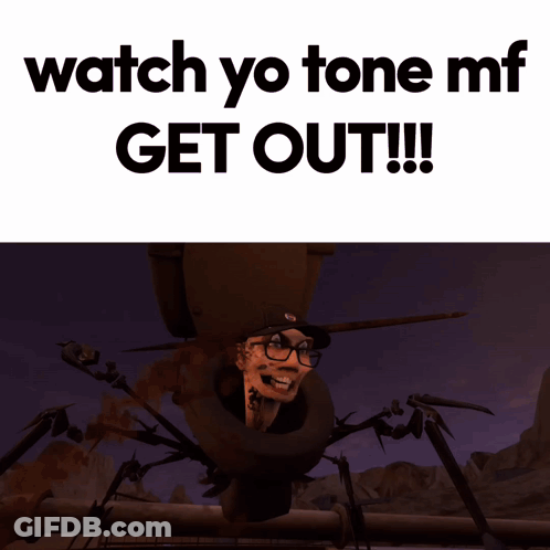 Watch Yo Tone MF Get Out Poster Man In Suit GIF