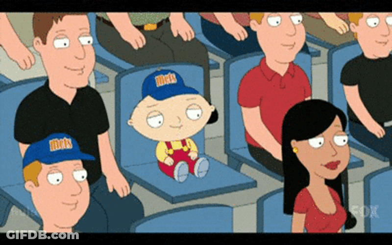 Watching Mets Game Stewie Griffin Family Guy GIF