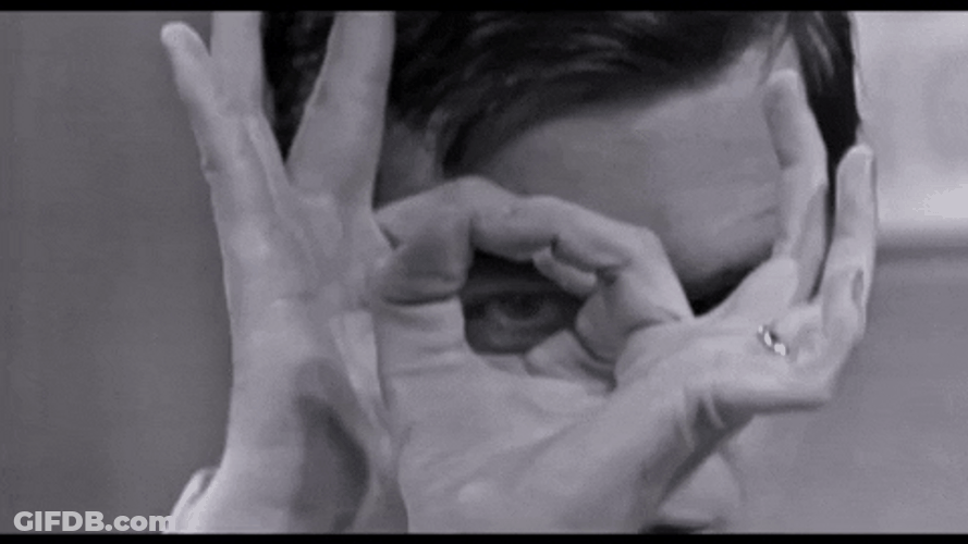 Watching You Boy Hand Telescope GIF