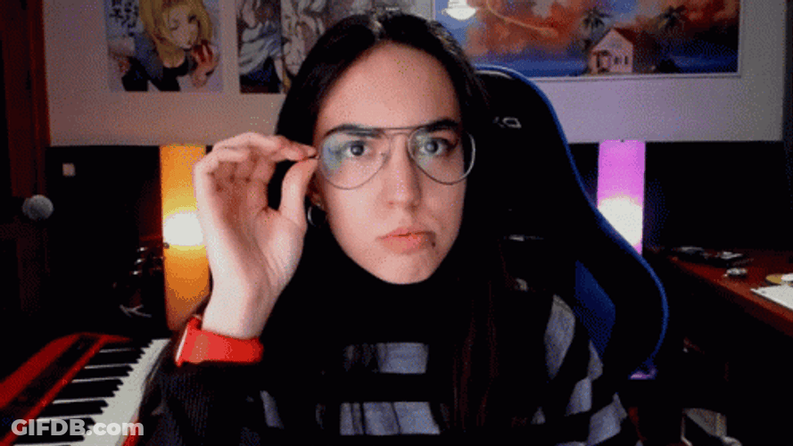 Watching You Through Glasses Down GIF